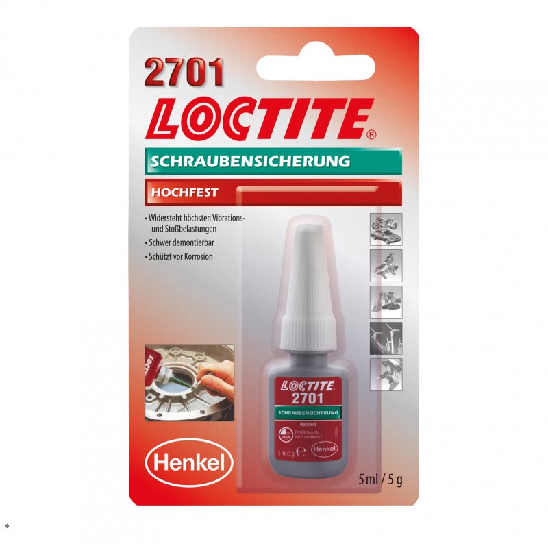 Loctite 2701 Threadlocker High strength  - 5 ml | hanak-trade.com