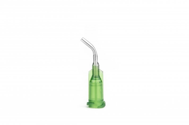 Stainless steel dispensing tip 45°, 12,7mm, Olive 14G | hanak-trade.com