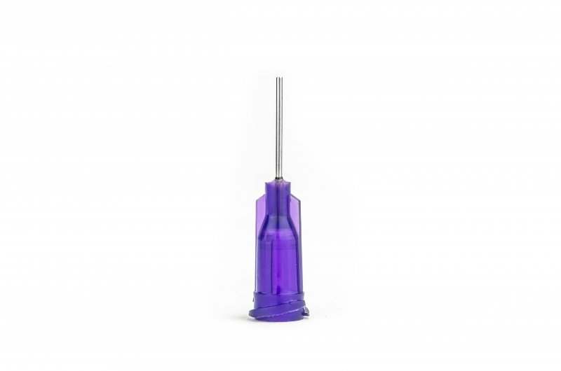 Stainless steel dispensing tip, 12,7mm, purple 21G | hanak-trade.com