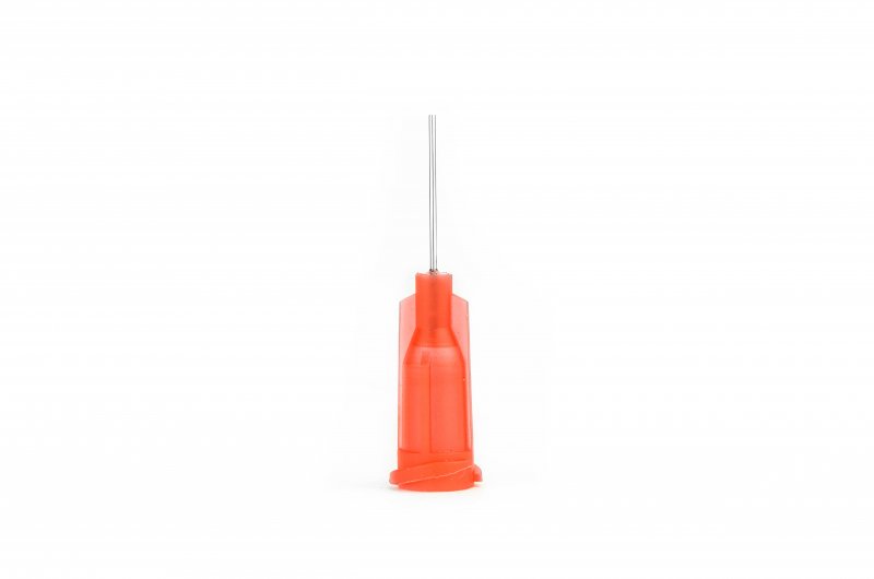 Stainless steel dispensing tip, 12,7mm, orange 24G | hanak-trade.com