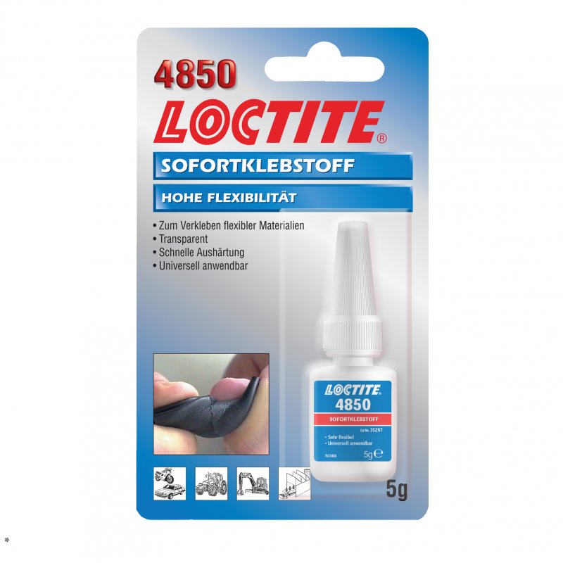 Loctite 4850 Vteřinové lepidlo pružné, čiré - 5 g | hanak-trade.cz