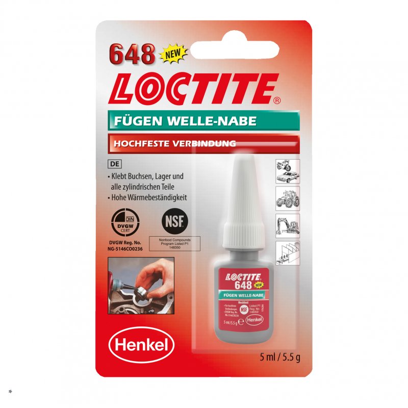 Loctite 648   RETAINER - High strength - 5 ml | hanak-trade.com