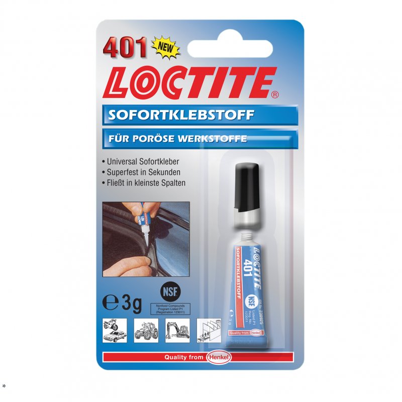 Loctite 401   Instant Adhesive - blistr - 3 g | hanak-trade.com